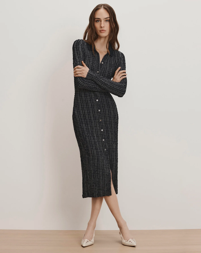 Veronica Beard Barrett Plaid Midi Dress