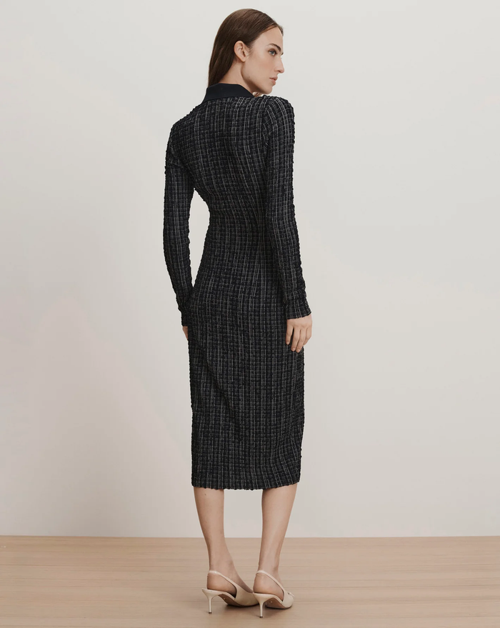 Veronica Beard Barrett Plaid Midi Dress