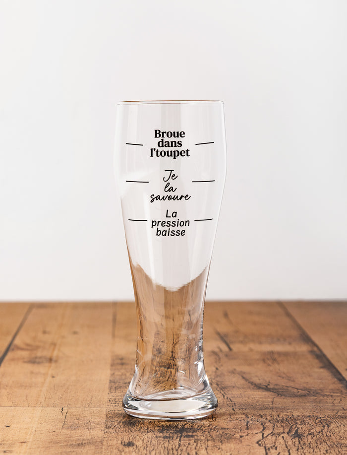 Verre à bière imprimé