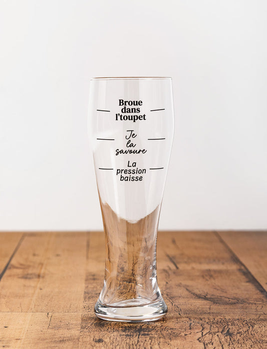 Verre à bière imprimé