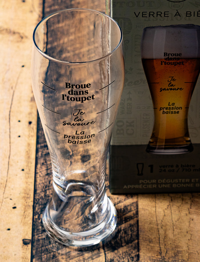 Verre à bière imprimé