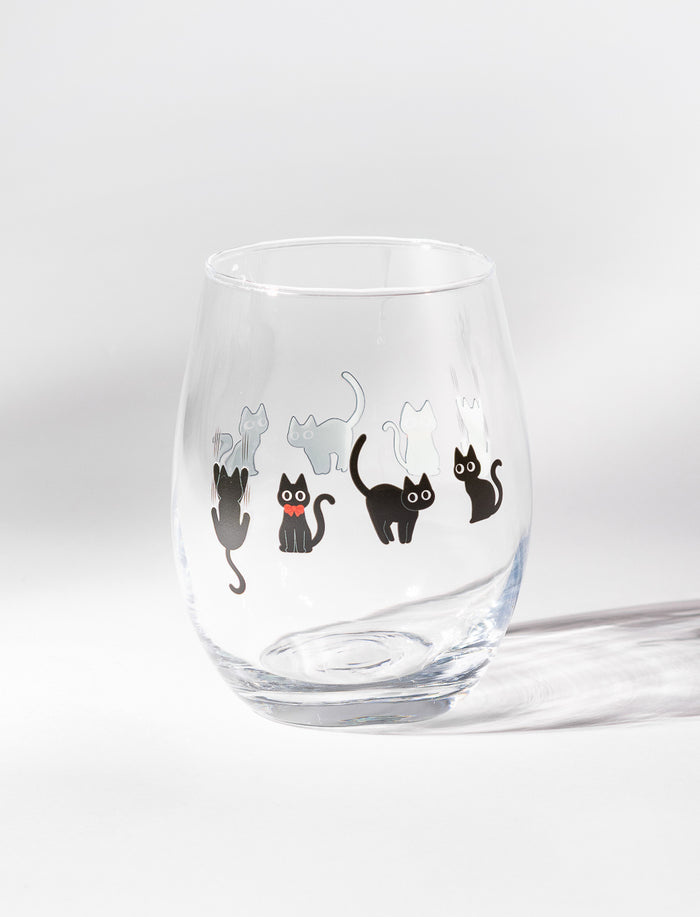 Verre à vin sans pied chats