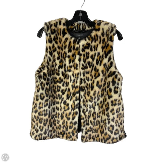 Vest Faux Fur & Sherpa By Talbots In Animal Print, Size: S
