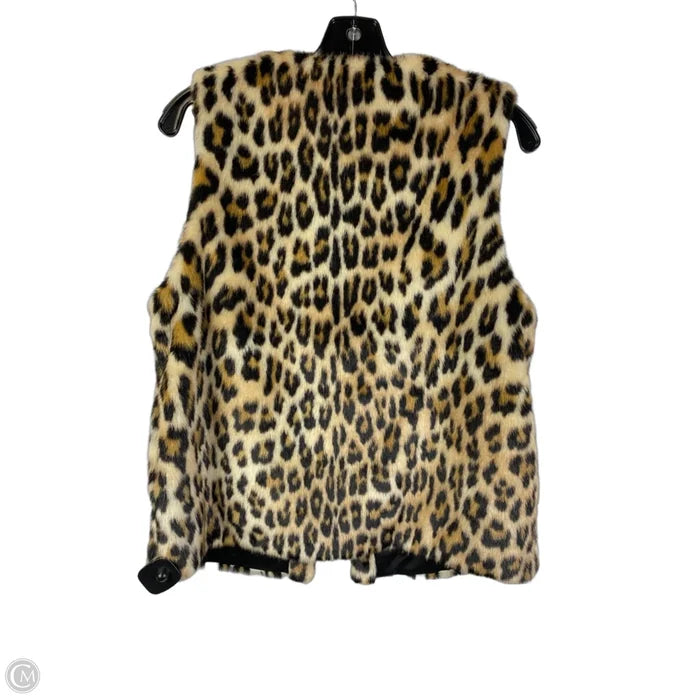 Vest Faux Fur & Sherpa By Talbots In Animal Print, Size: S