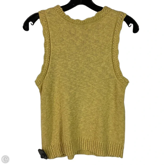 Vest Sweater By J. Crew In Yellow, Size: S