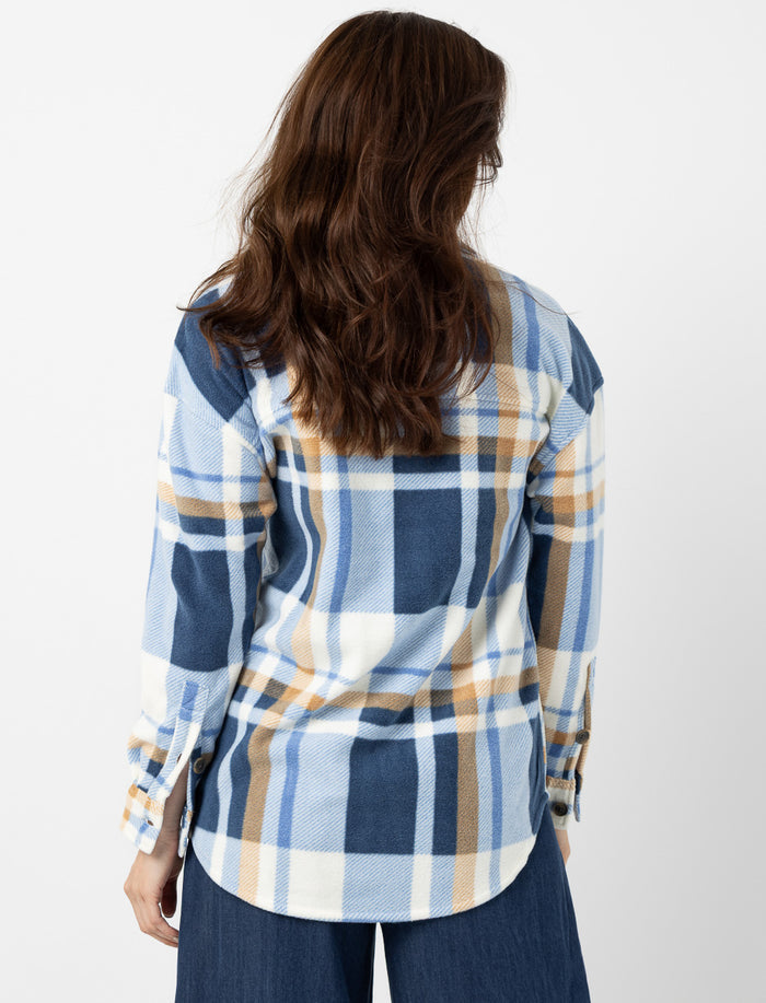 Veste-chemise à carreaux et poches