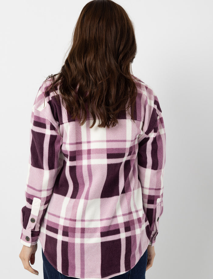 Veste-chemise à carreaux et poches