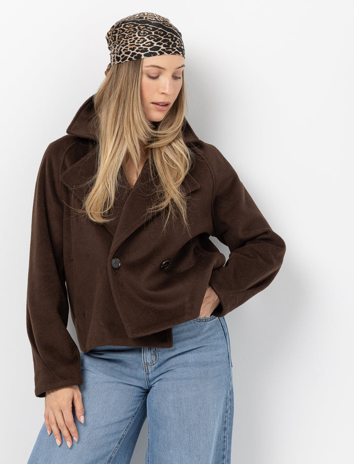 Veste courte unie pour femme