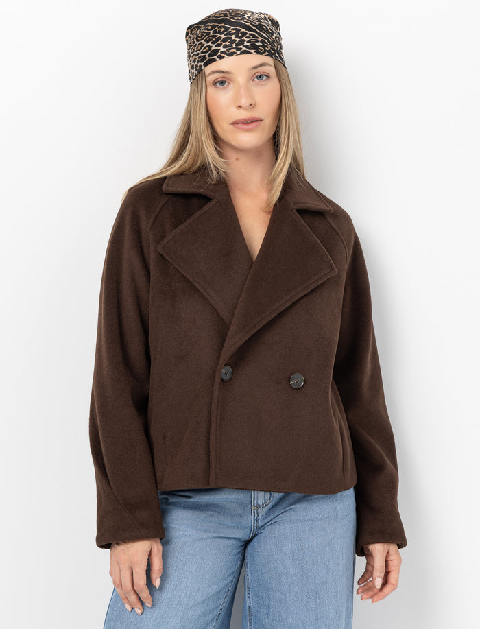 Veste courte unie pour femme
