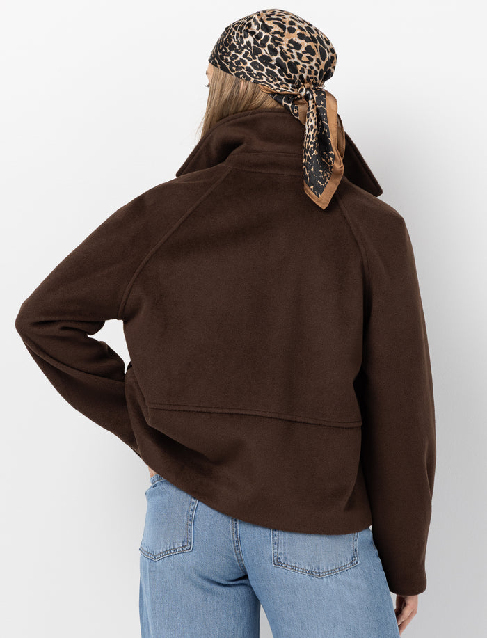 Veste courte unie pour femme