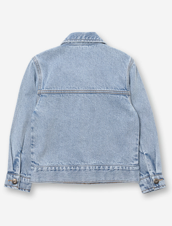 Veste en denim unie pour fille