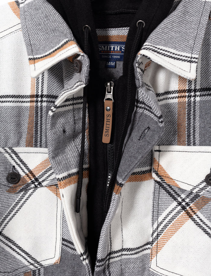 Veste en sherpa à carreaux pour homme
