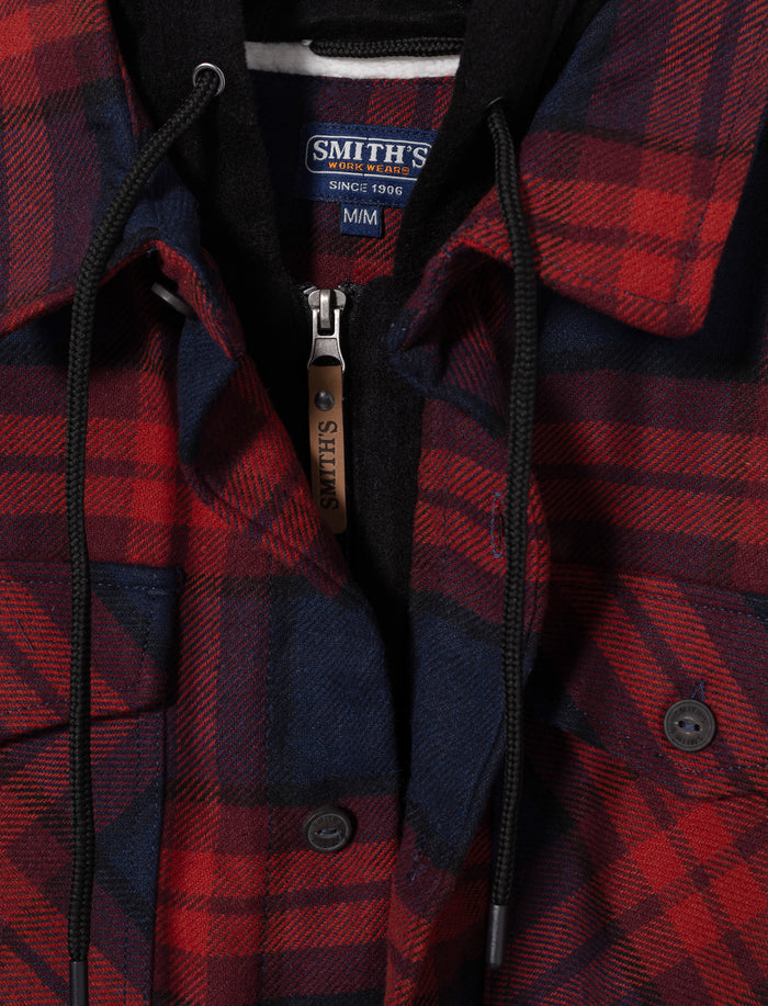 Veste en sherpa à carreaux pour homme