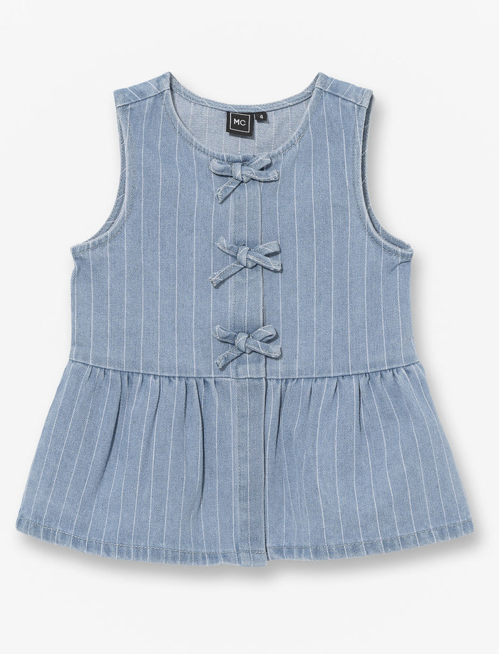 Veste sans manches à col rond - petite fille