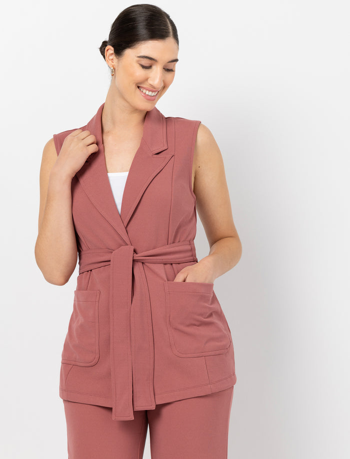 Veste sans manches ceinturée scuba