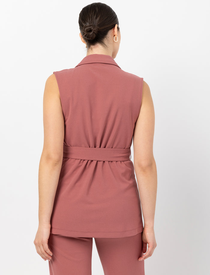 Veste sans manches ceinturée scuba