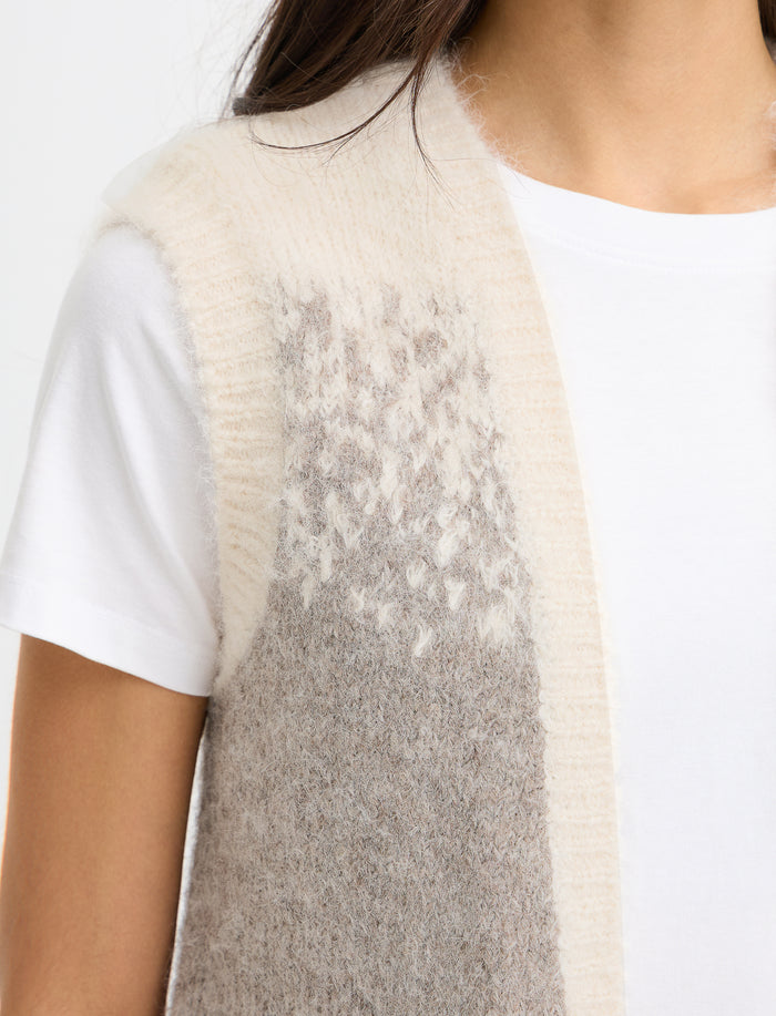 Veste sans manches en tricot pour femme