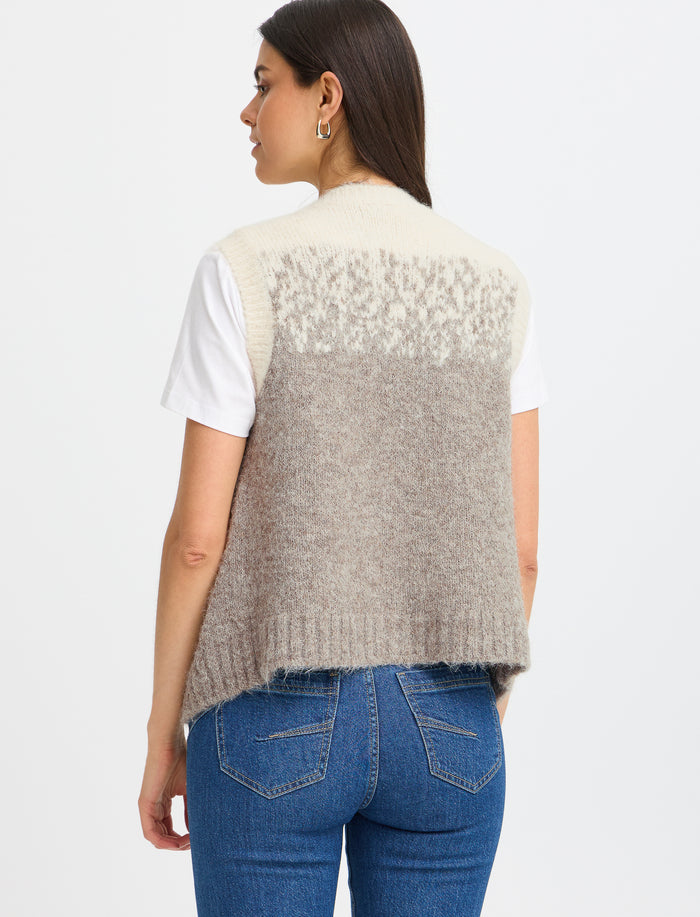 Veste sans manches en tricot pour femme