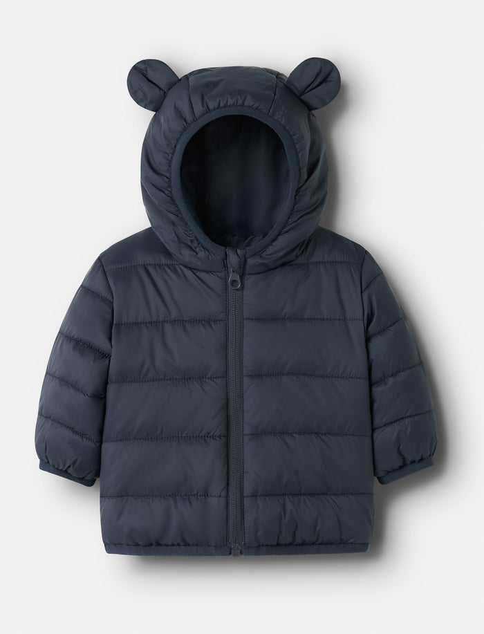 Veste unie à capuchon pour bébé garçon