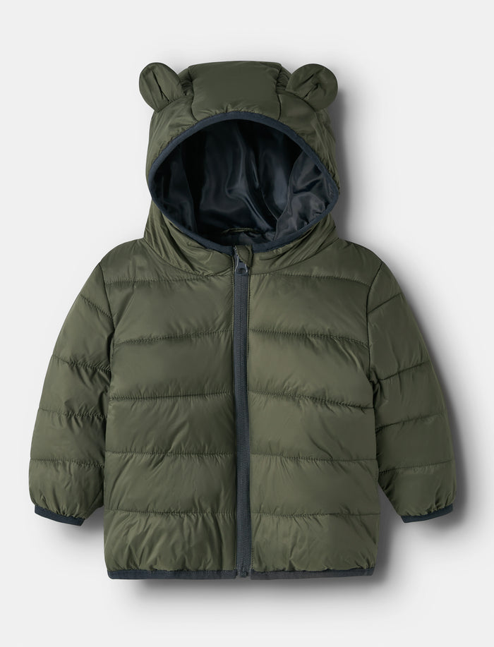 Veste unie à capuchon pour bébé garçon