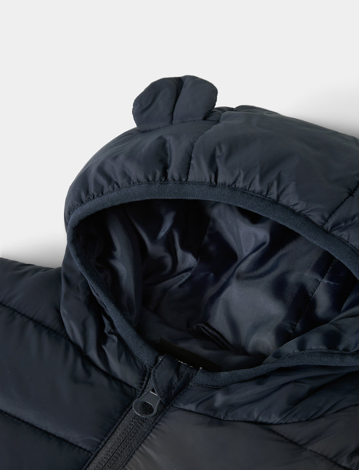 Veste unie à capuchon pour bébé garçon
