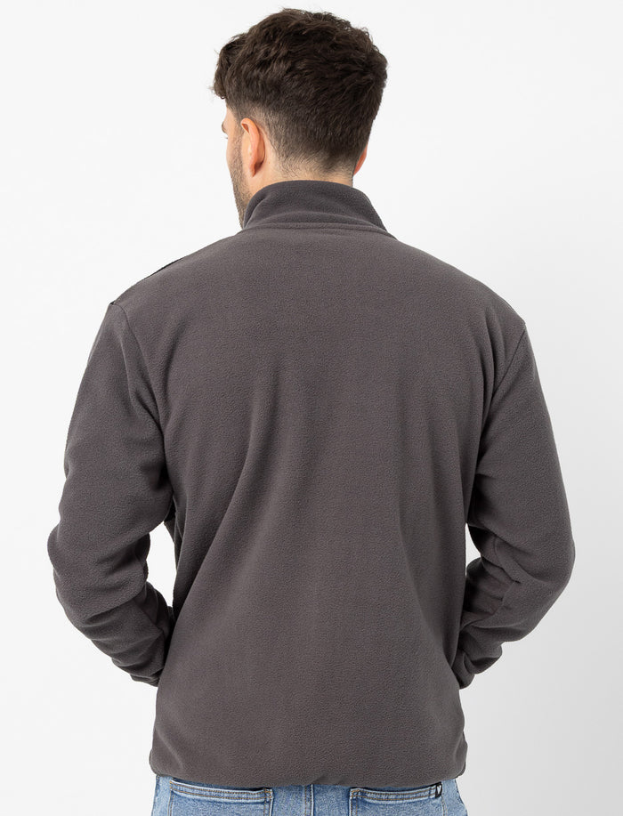 Veste zippée en polar à col montant