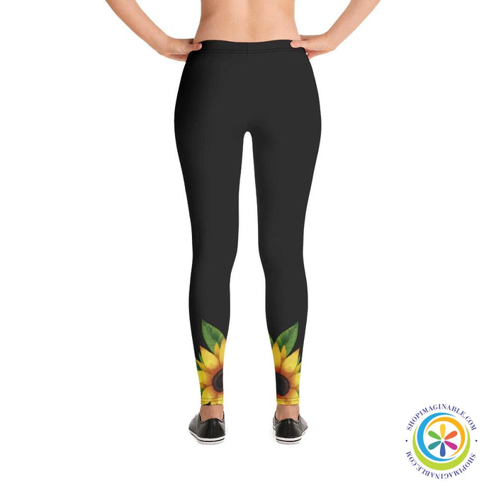 Vibrant Sunflower Full Length Leggings-ShopImaginable.com