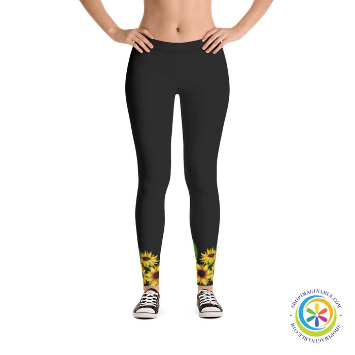 Vibrant Sunflower Full Length Leggings-ShopImaginable.com