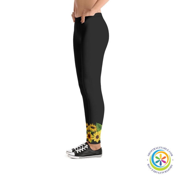 Vibrant Sunflower Full Length Leggings-ShopImaginable.com
