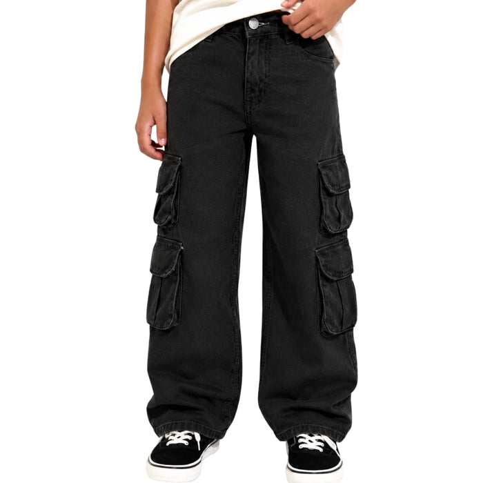 VITAMINS CARGO FIT DENIM PANTS WITH HANGING