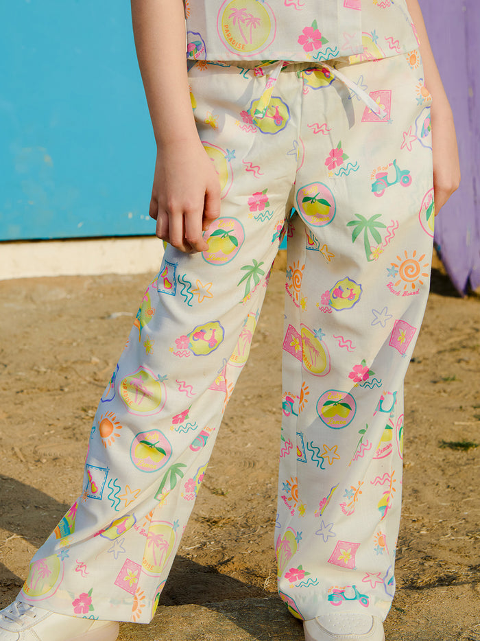 VITAMINS PRINTED MATCHING BOTTOM