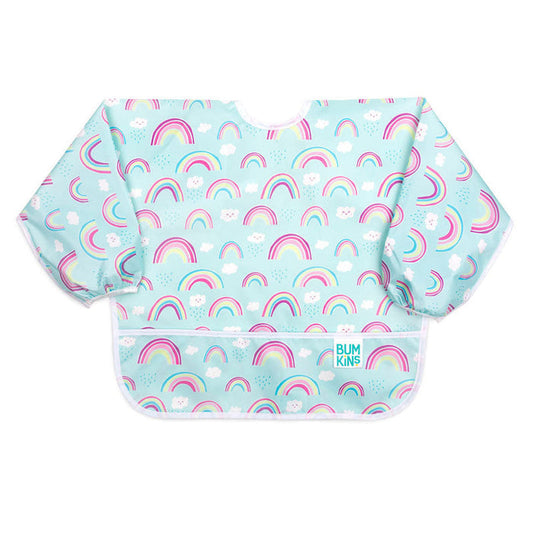 Bumkins Waterproof Sleeved Bib - Rainbows | Koop.co.nz