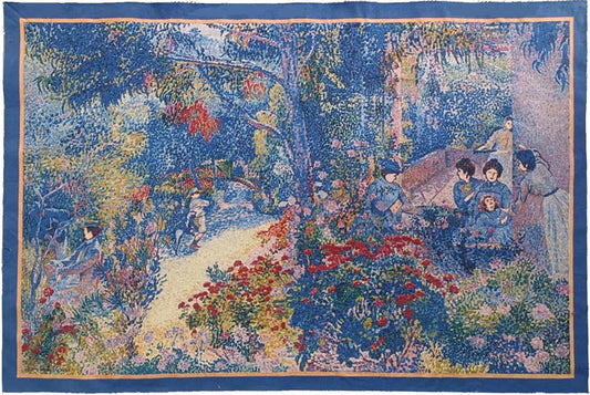 WH-HEC-AFTERNOONGARDEN | Henri Edmond Cross Afternoon Garden Tapestry Wall Hanging