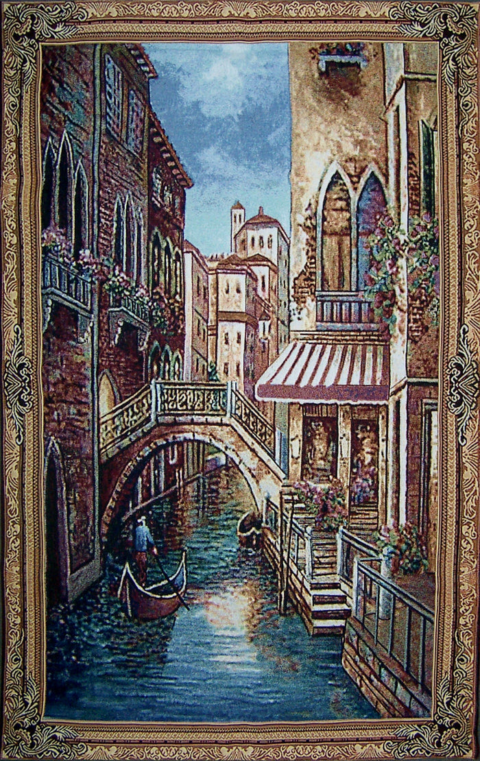 WH-VENEICE | VENICE CANAL 34 X 55 " INCH WALL HANGING TAPESTRY ART - www.signareusa.com