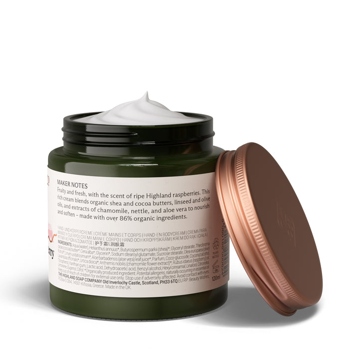 Wild Scottish Raspberry Hand & Body Cream 120ml