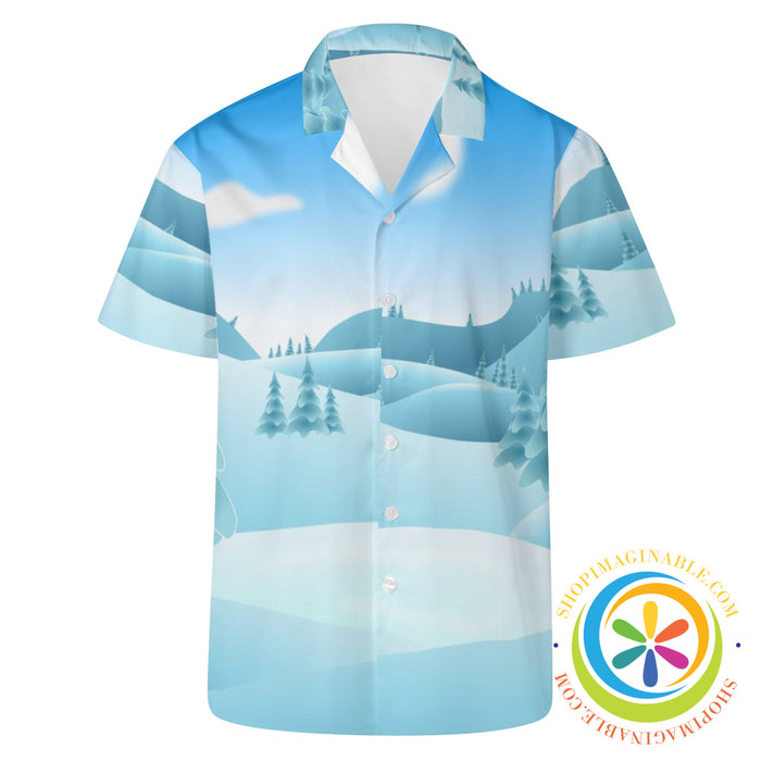 Winter Wonderland Holiday Hawaiian Casual Shirt Hawaiian