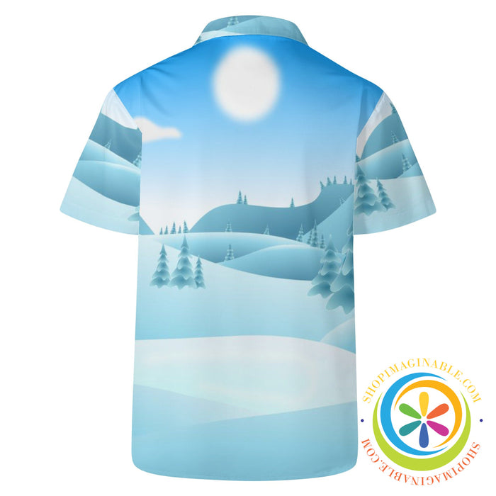 Winter Wonderland Holiday Hawaiian Casual Shirt Hawaiian