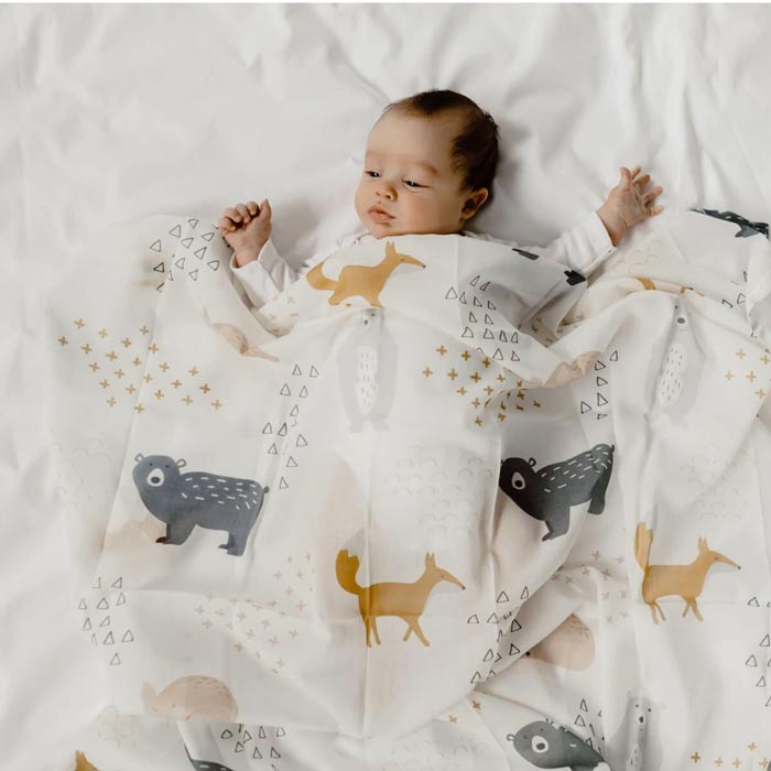 Di Lusso Living Woodland Wonder Baby Muslin Swaddle | Koop.co.nz