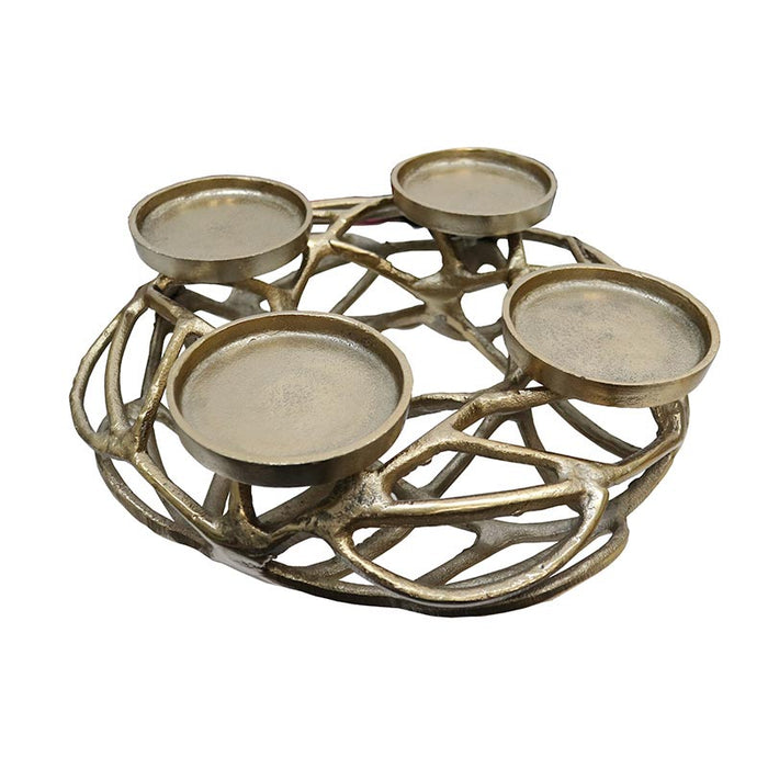 Le Forge Wreath Candle Holder - Gold | Koop.co.nz