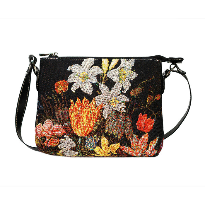 XB02-ART-AB-STILL | AMBROSIUS BOSSCHAERT STILL LIFE CROSS BODY BAG PURSE HANDBAG
