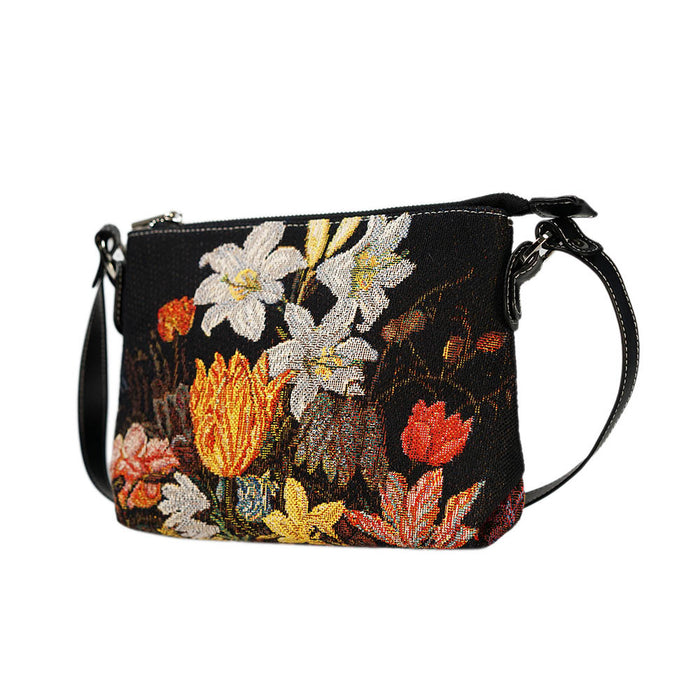 XB02-ART-AB-STILL | AMBROSIUS BOSSCHAERT STILL LIFE CROSS BODY BAG PURSE HANDBAG