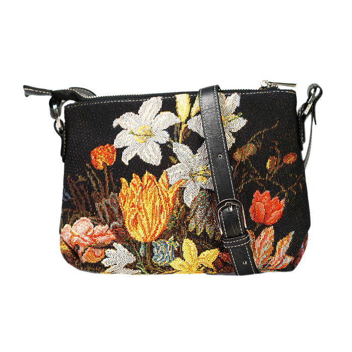 XB02-ART-AB-STILL | AMBROSIUS BOSSCHAERT STILL LIFE CROSS BODY BAG PURSE HANDBAG