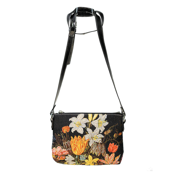 XB02-ART-AB-STILL | AMBROSIUS BOSSCHAERT STILL LIFE CROSS BODY BAG PURSE HANDBAG