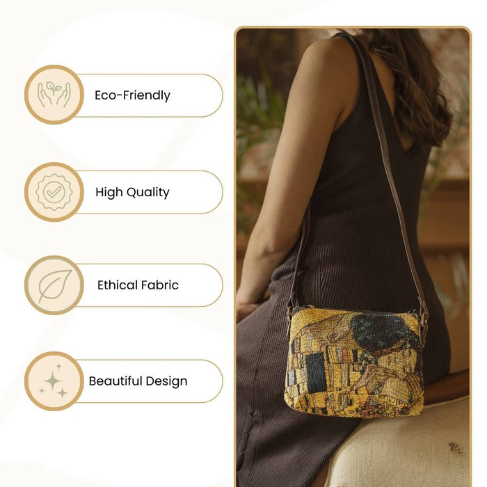 XB02-ART-GK-GDKS | KLIMT GOLD KISS CROSS BODY BAG PURSE HANDBAG