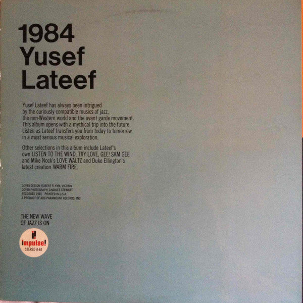 Yusef Lateef - 1984 (LP) [US] 1972 RP (Very Good Plus (VG+))